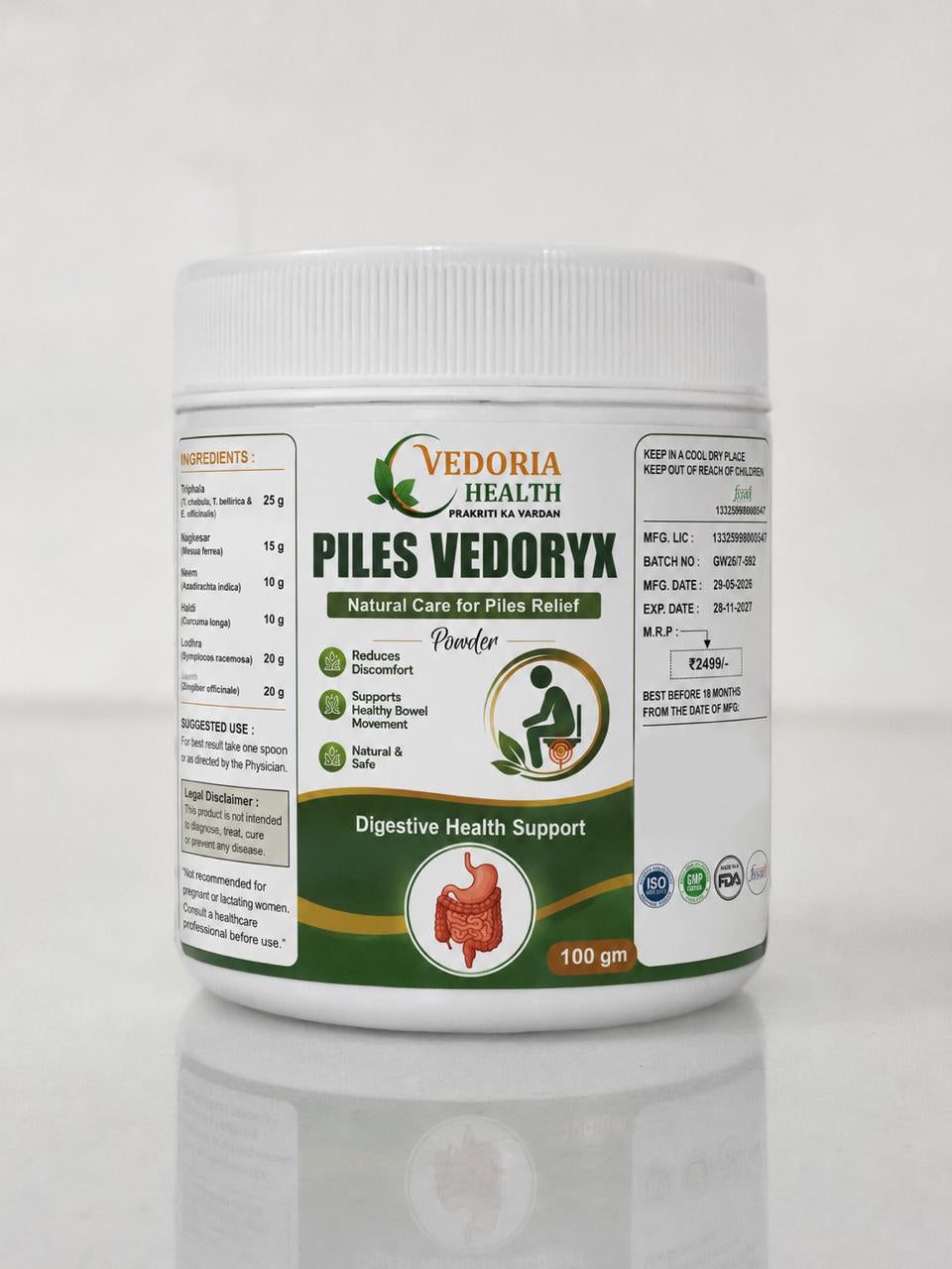PILES VEDORYX – Natural Care for Piles Relief (Powder)