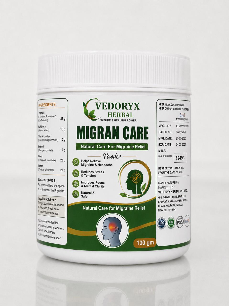 JEEVAN SHRI KIT – Herbal Migraine & Stress Relief Formula